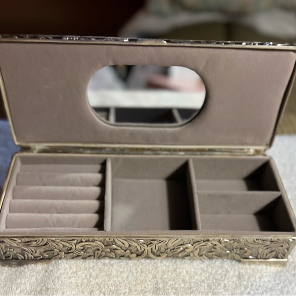 VINTAGE AUTHENTIC GODINGER MIRRORED JEWELRY BOX - Picture 5 of 9